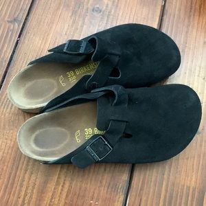 Birkenstock Black Suede Slip On